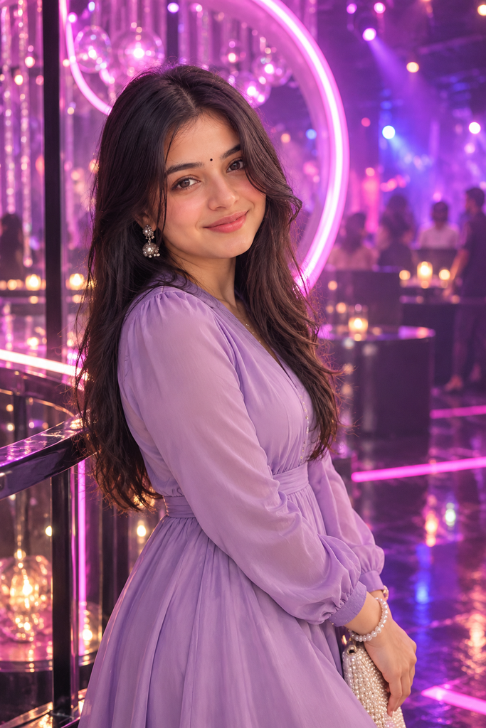 Night Club AI Photo Editing Prompts for girls