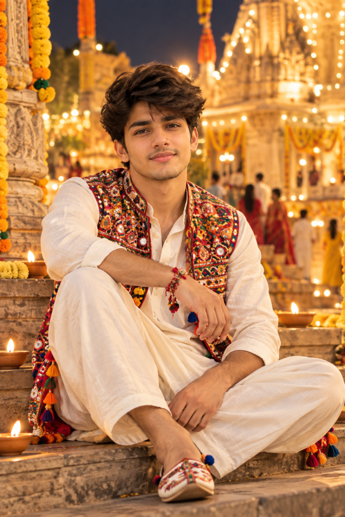15+ Navratri AI Image Prompts for Boys: Traditional Looks & DP Styles