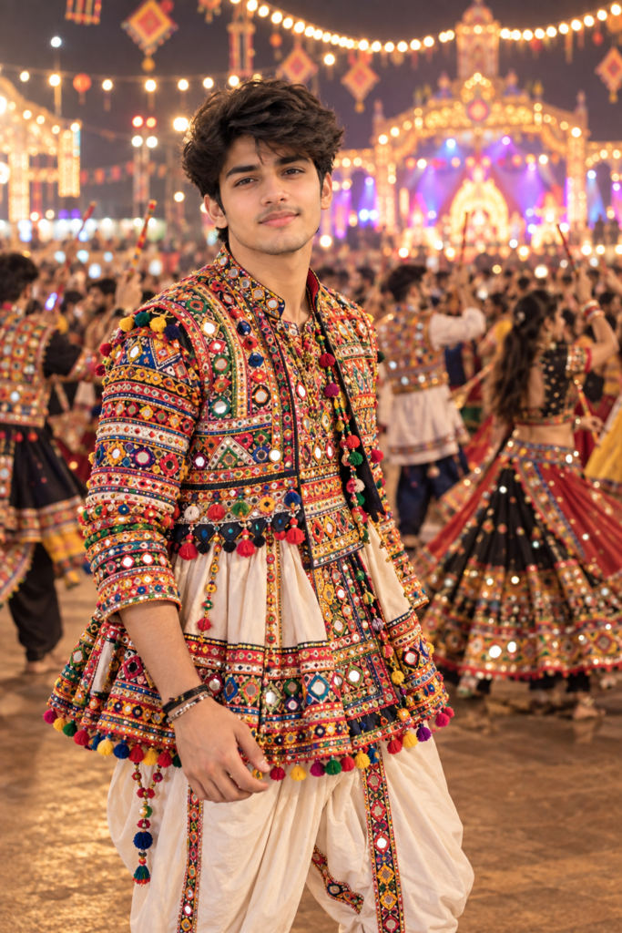 15+ Navratri AI Image Prompts for Boys: Traditional Looks & DP Styles
