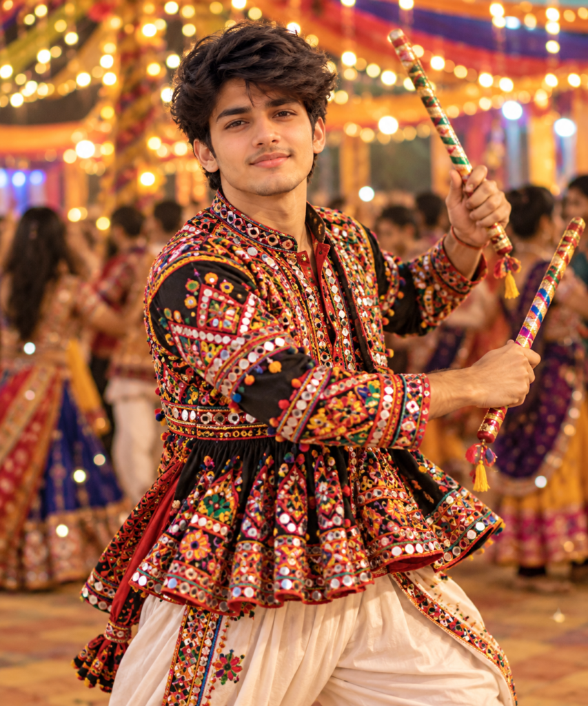 15+ Navratri AI Image Prompts for Boys: Traditional Looks & DP Styles